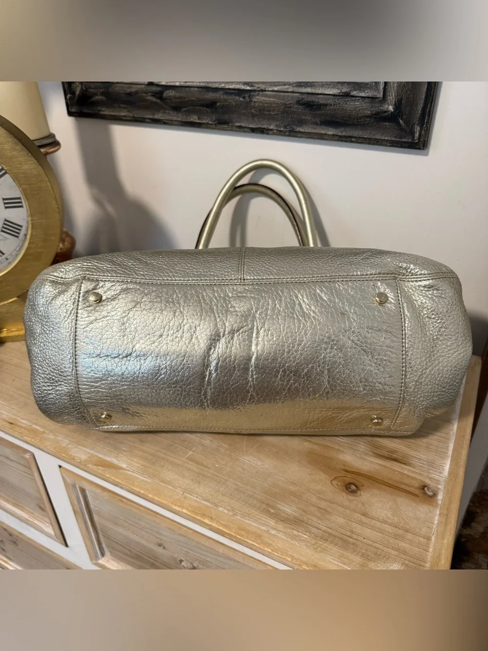 Kate Spade gold metallic bag